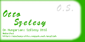 otto szelesy business card
